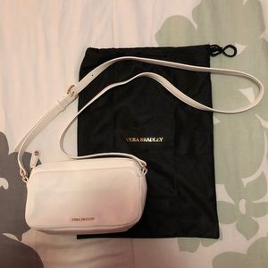 NWOT! White Leather Vera Bradley Crossbody!